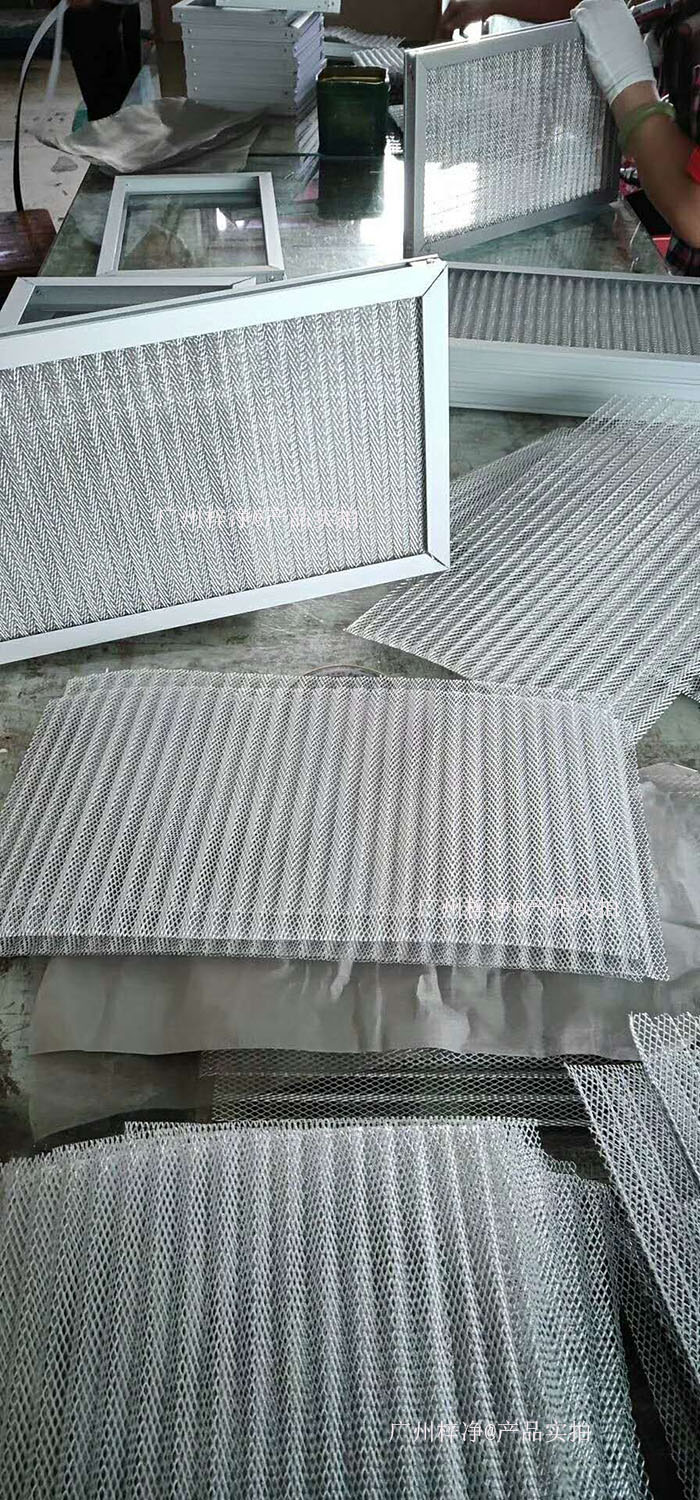 金屬網(wǎng)過濾器框架：鍍鋅鋼板、鋁合金或不銹鋼